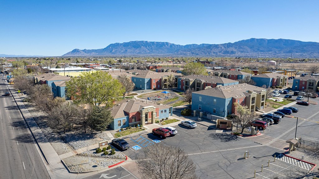 Aerial View of Aspen Ridge Apartments in Albuquerque New Mexico